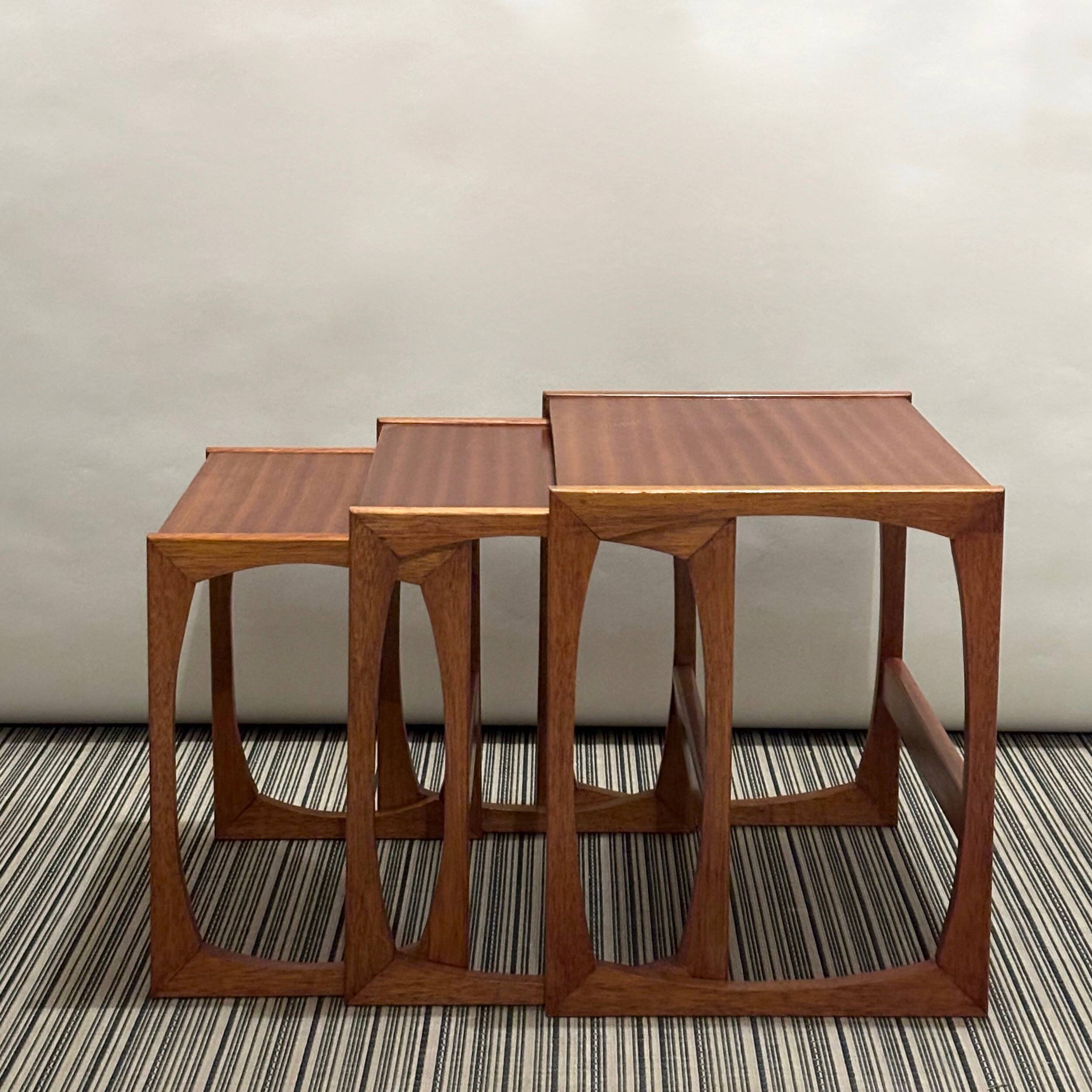 Series of 3 nesting tables from the 60s Scandinavian style