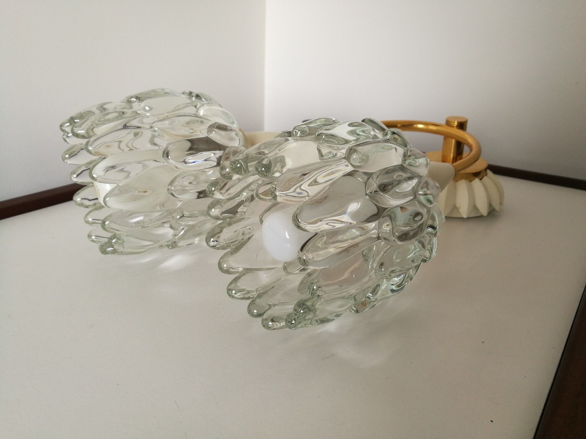 Vintage golden lotus flowers sconce 60