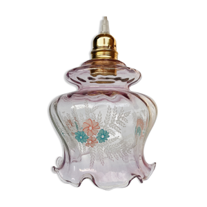 suspension en verre motif