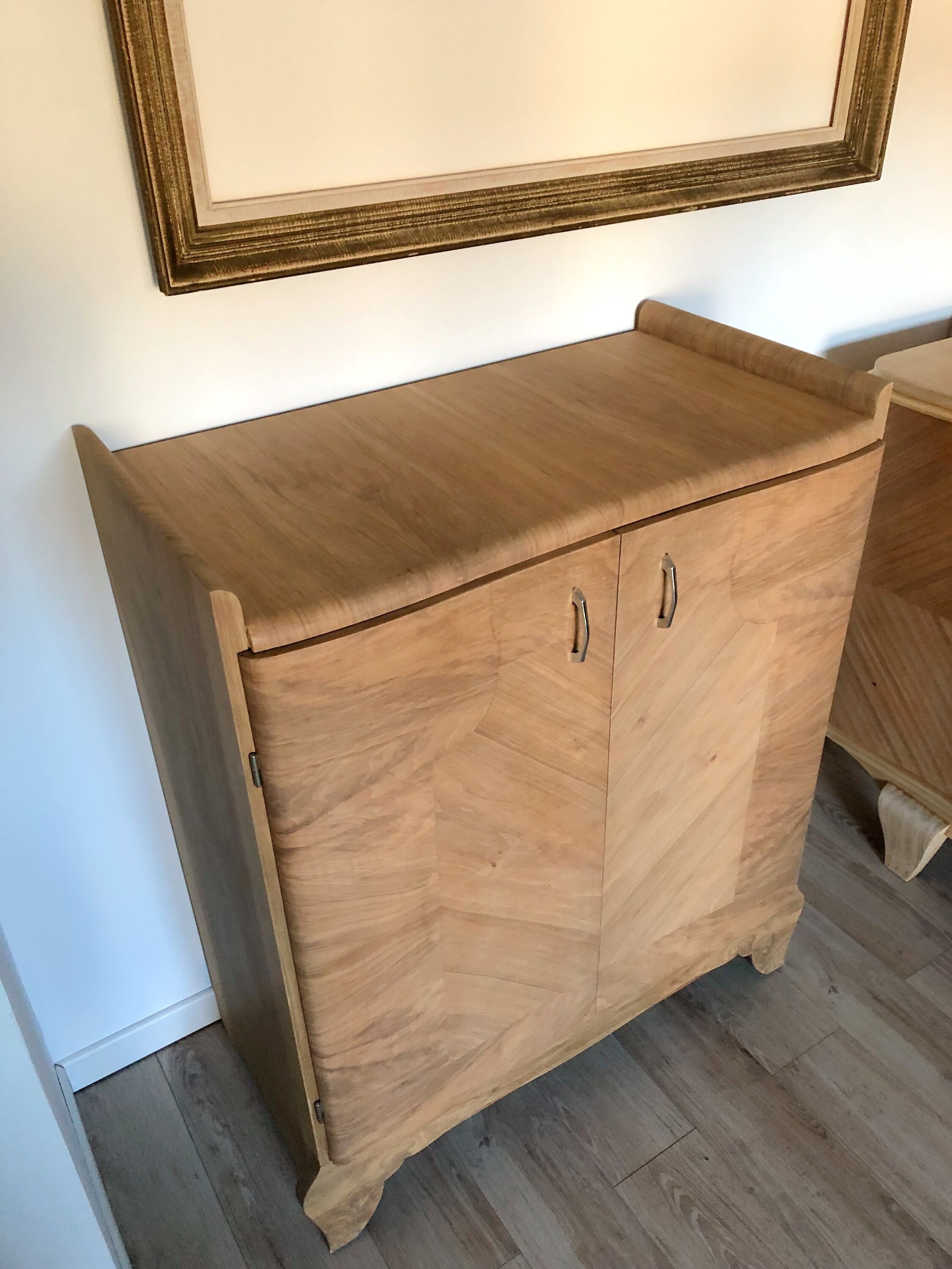 Furniture from the 30s/40s with elm magnifying glass veneer
