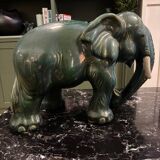 Large flamed ceramic elephant 1960