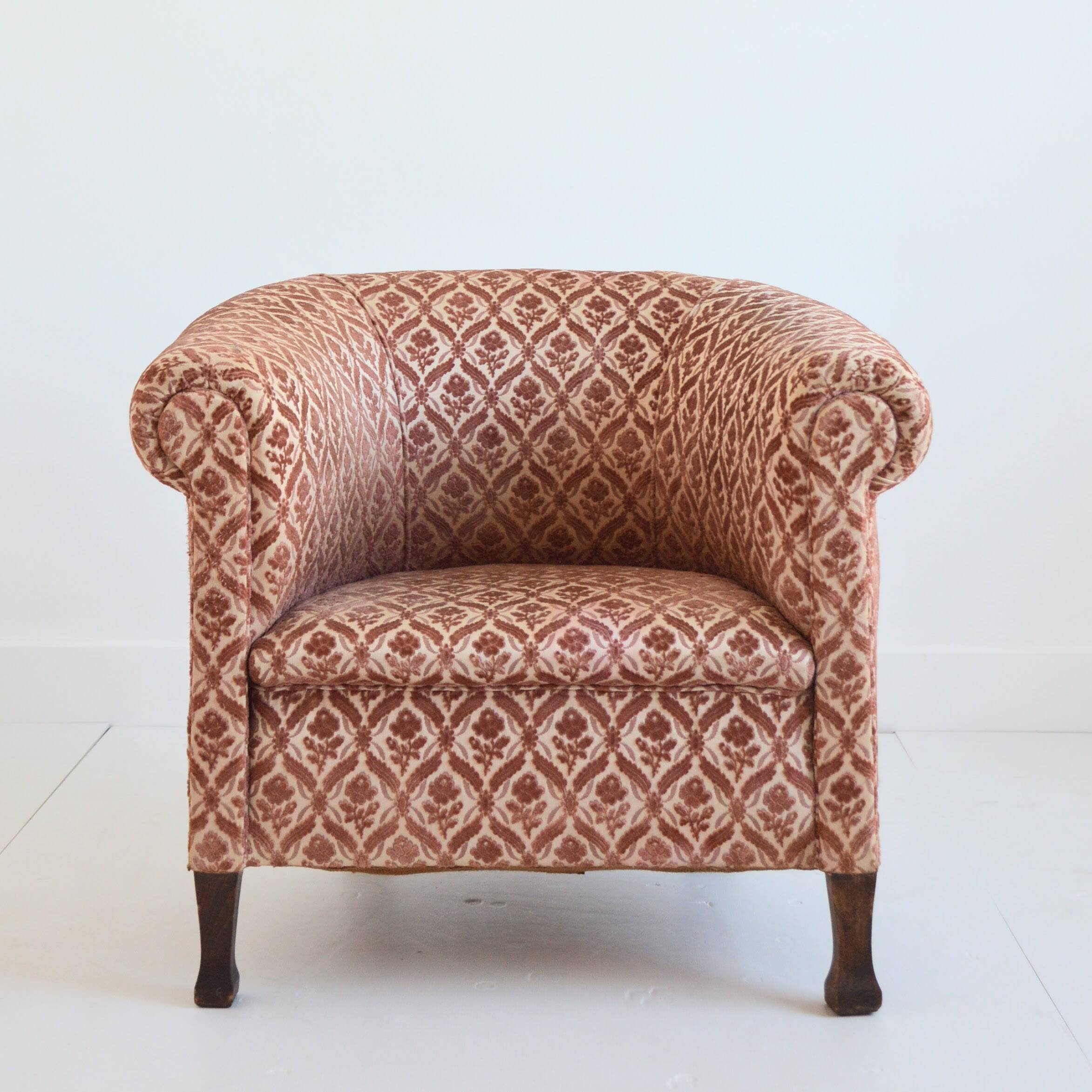 1930s Art Deco vintage club armchair