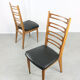 Vintage wooden & brass dining chairs