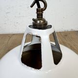 Industrial White Enamel Factory Pendant Lamp from Thorlux, 1960s