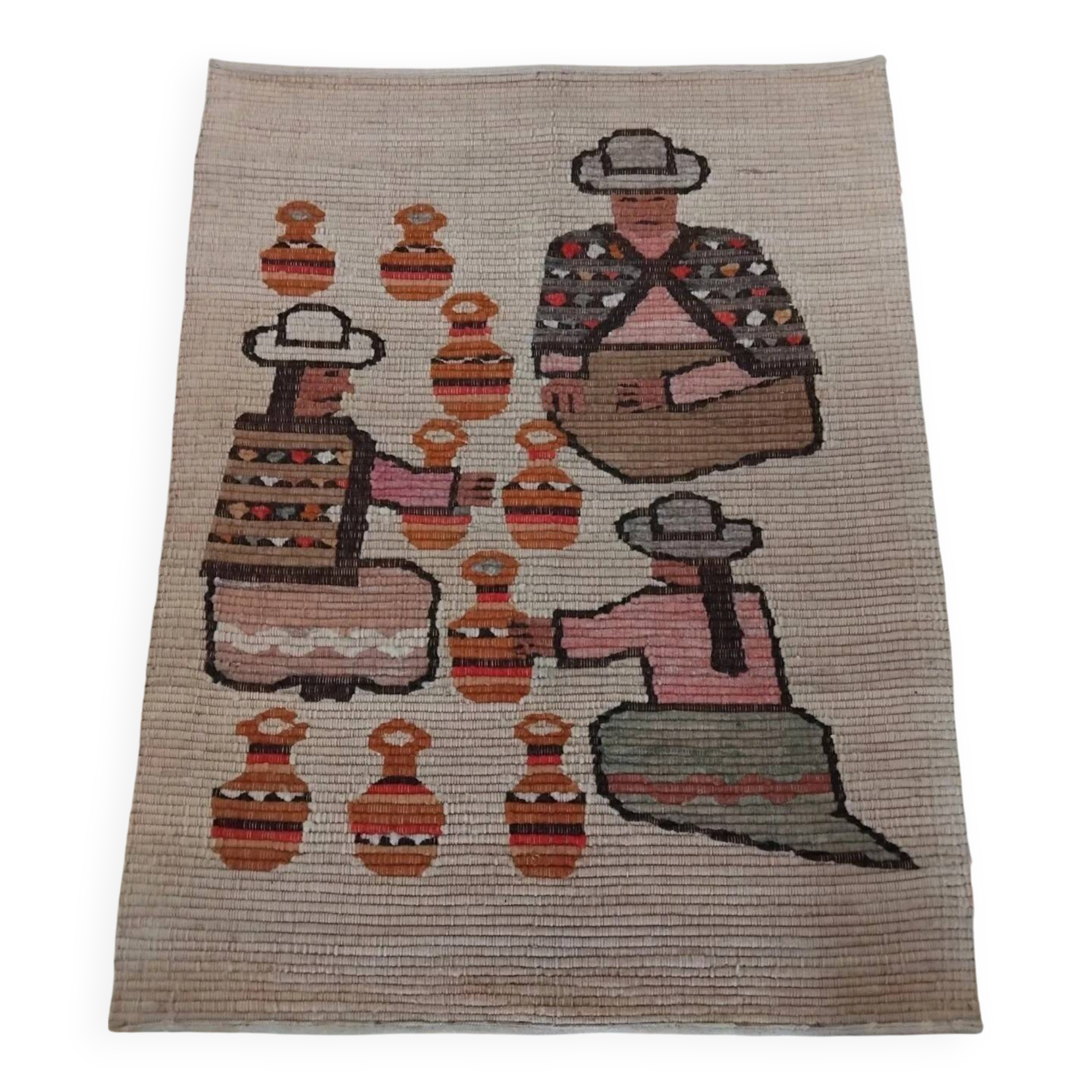 Peruvian Handmade Wall Tapestry 108x84 Cm