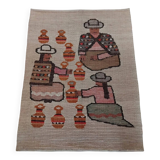 Peruvian Handmade Wall Tapestry 108x84 Cm