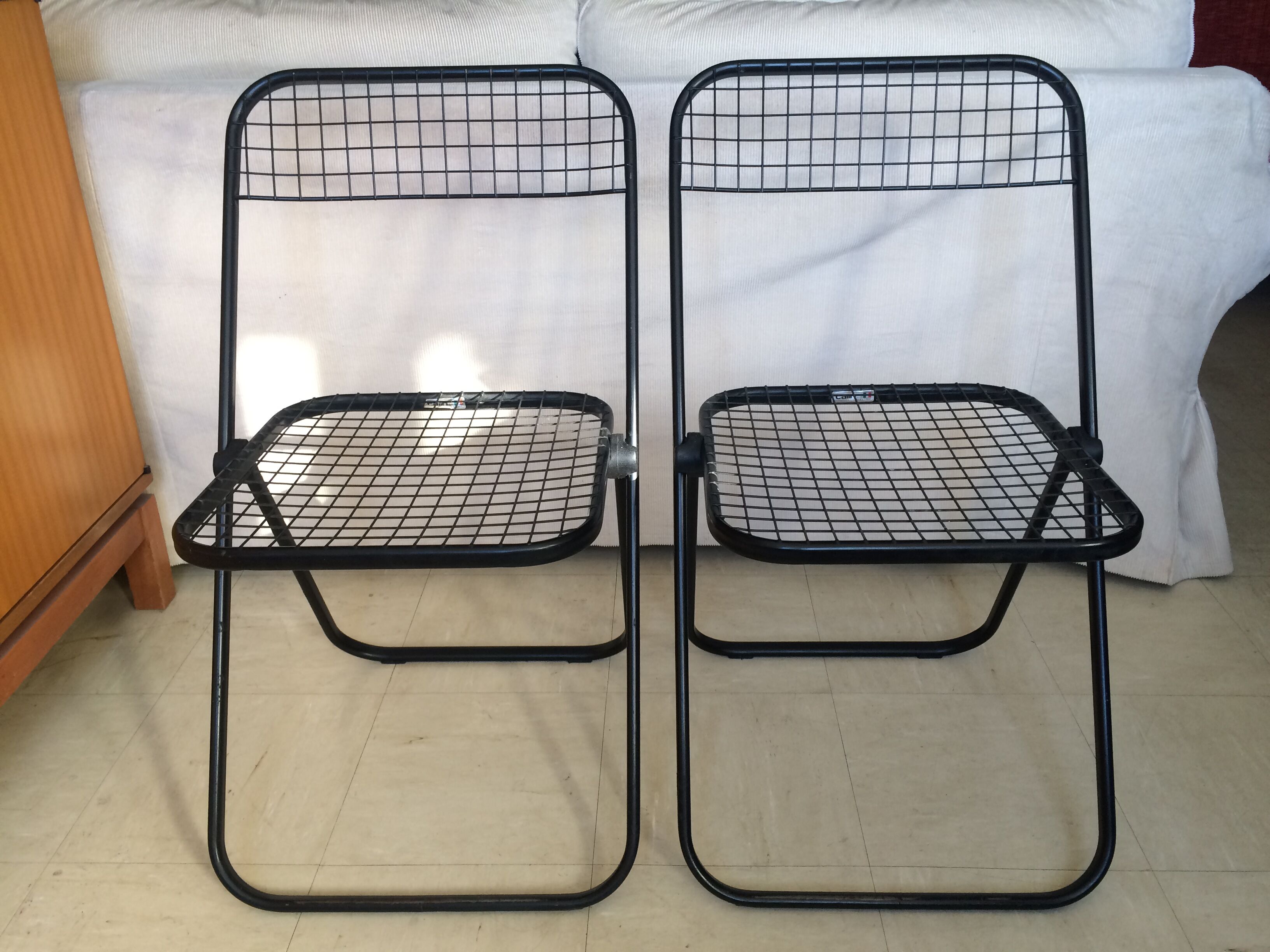 Pair of Cornedo folding chairs by TALIN - Made in Italy - 70s/80s