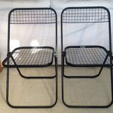 Pair of Cornedo folding chairs by TALIN - Made in Italy - 70s/80s