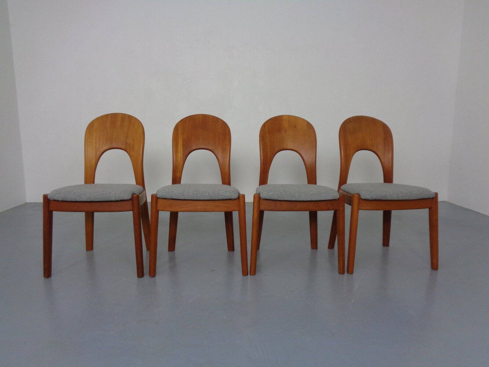 Vintage Morten Dining Chairs in Teak by Niels Koefoed for Hornslet Møbelfabrik, 1970s, Set of 4