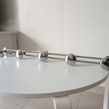 Vintage chrome wall-mounted coat rack from the 1970s
