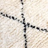Moroccan Berber carpet Beni Ouarain hallway with black diamonds 2.94x0.85m