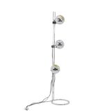 Chromed metal floor lamp. 1970s.