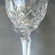 Lot 4 x White wine glasses with flared necks. Crisscross/water drop patterns..