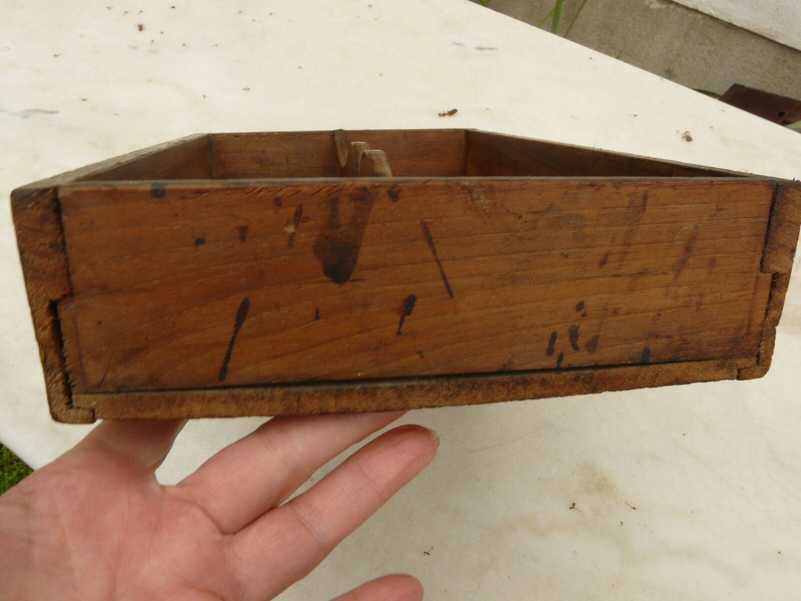 old wooden or cutlery toolbox