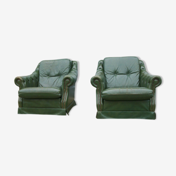 Pair of Schesterfield armchairs