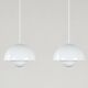 Pair of 2 Flowerpot lamps from Denmark by Verner Panton, Louis Poulsen, 1968