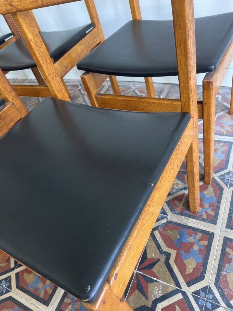 'Abstracta' set of 6 dining chairs – Jos De Mey for Van den Berghe – Pauvers
