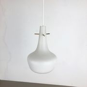 Original midcentury opal glass tube hanging light, italy, 1950