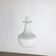 Original midcentury opal glass tube hanging light, italy, 1950