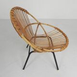 Vintage Rohe Noordwolde bamboo chair, 1960s