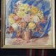 Old signed painting representing a bouquet of flowers
