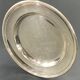 Circular silver metal dish signed Christofle pearl model