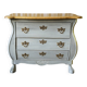 Curved patinated chest of drawers