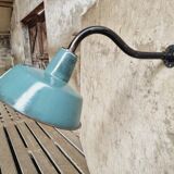 Old garden lamp vintage green wall lamp enamel
