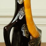 Vallauris-stamped ceramic carafe