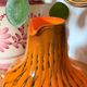 Duo vase & blown glass carafe in orange – 1960s/70s