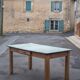 Wooden table formica top green vintage water