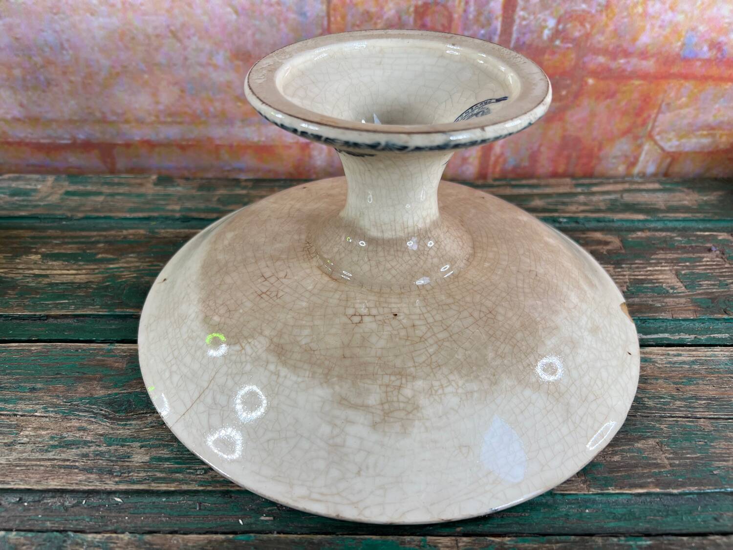 Gien bird-decorated footed cup