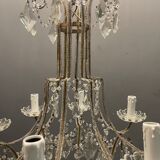 Italian vintage crystal beaded chandelier