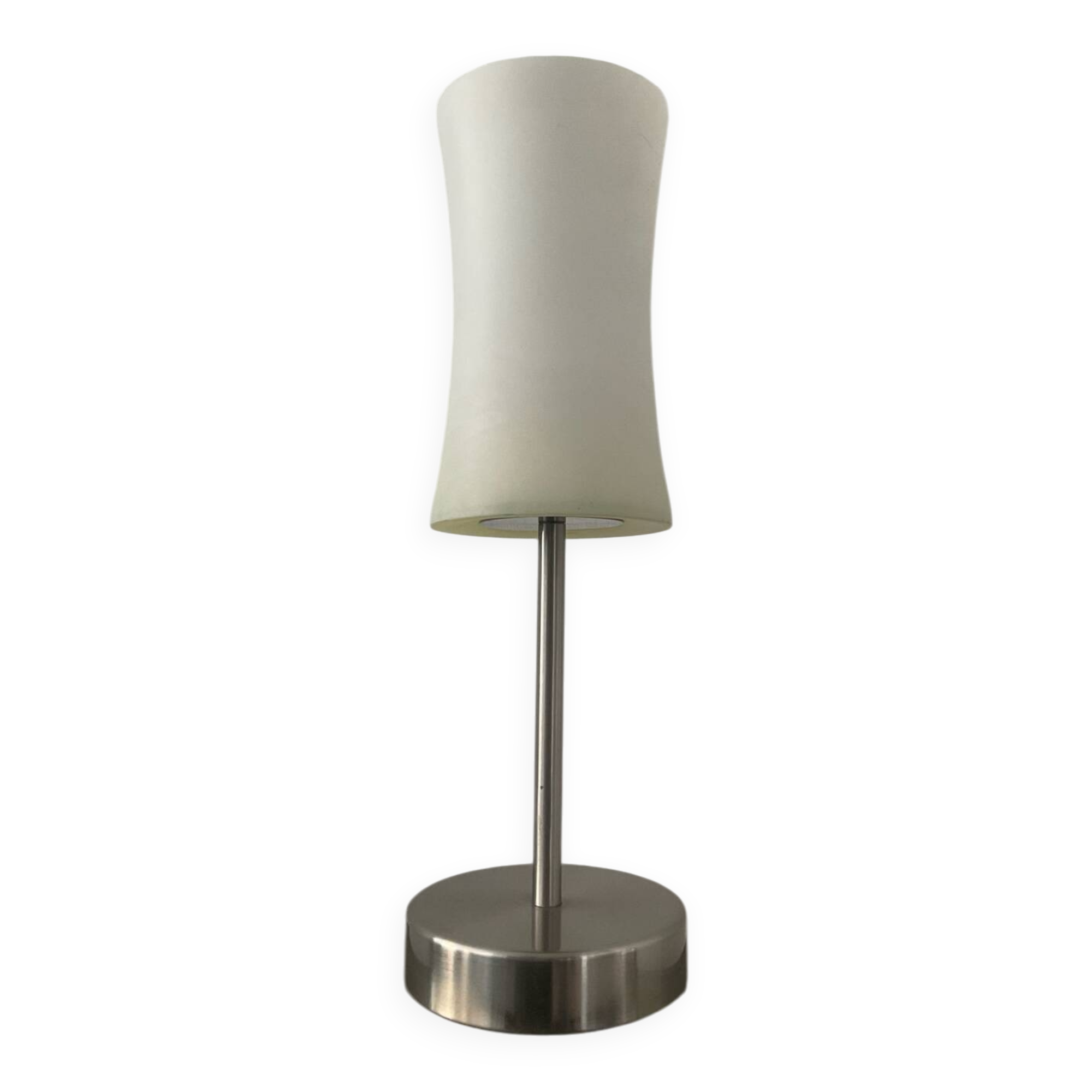 Vintage metal and glass touch lamp