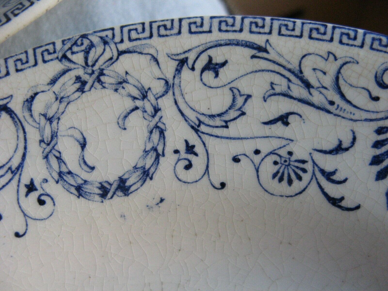 Lot of 6 hollow plates earthenware Creil Montereau décor Marie Louise