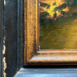 Old HSP painting "Interior scene" ec. of the North + frame
