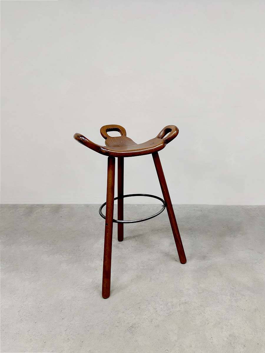 Midcentury brutalist Spanish barstool