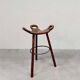 Tabouret de bar espagnol brutaliste du milieu du siècle