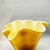 1970S Stunning Jacketed Fazzoletto Vase in Murano Glass. Made in Italy