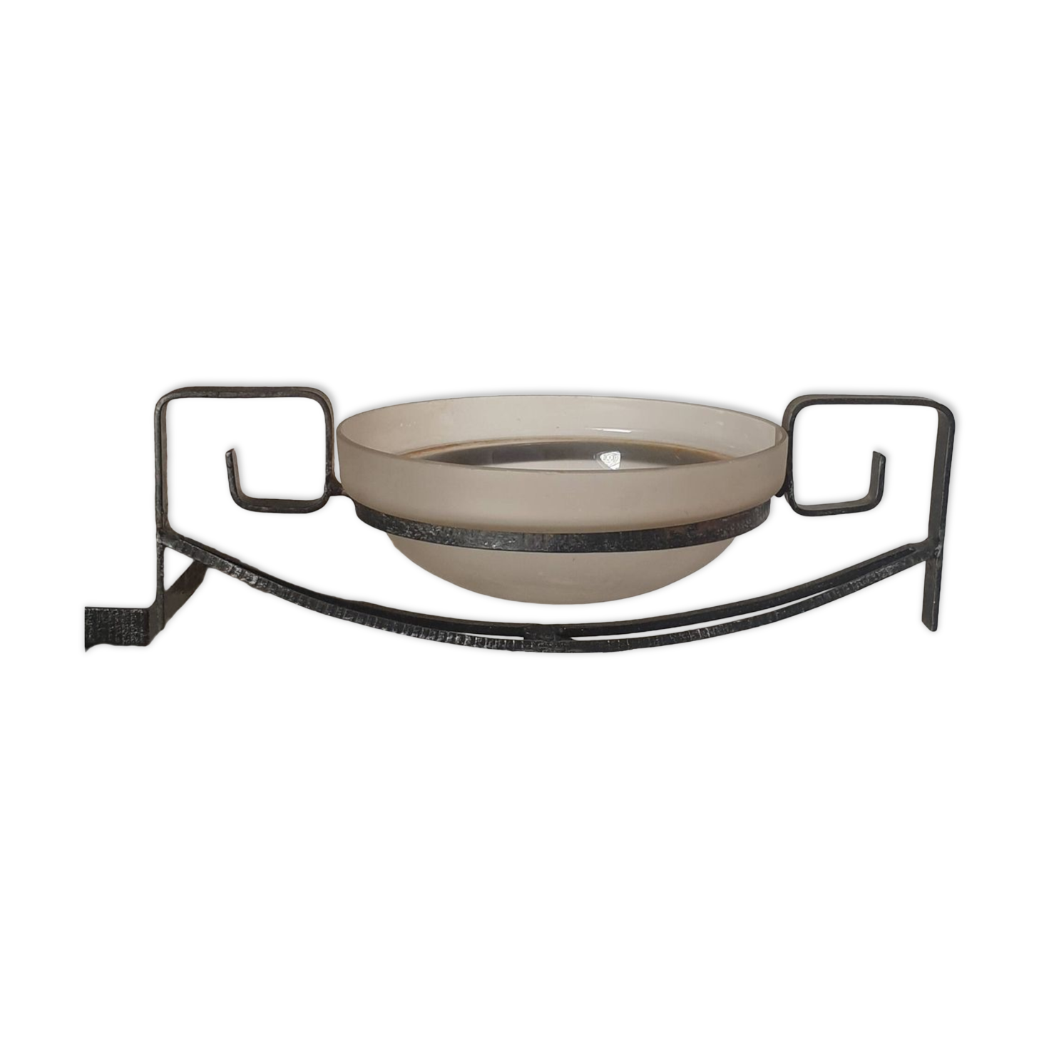 Art deco glass/metal cup