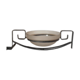 Art deco glass/metal cup