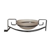 Art deco glass/metal cup