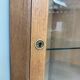 Vintage glass corner unit in oak (renovated)