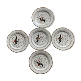 5 assiettes a dessert longwy "chypre"