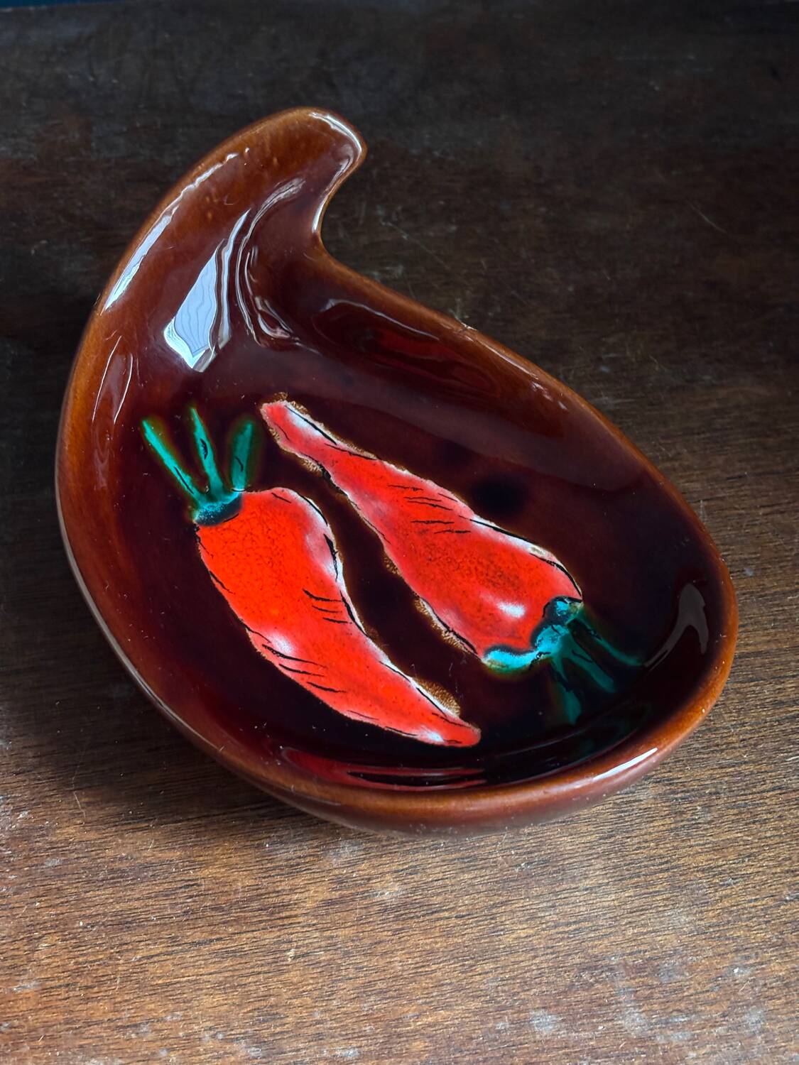 Vintage enameled ceramic bowl 1970