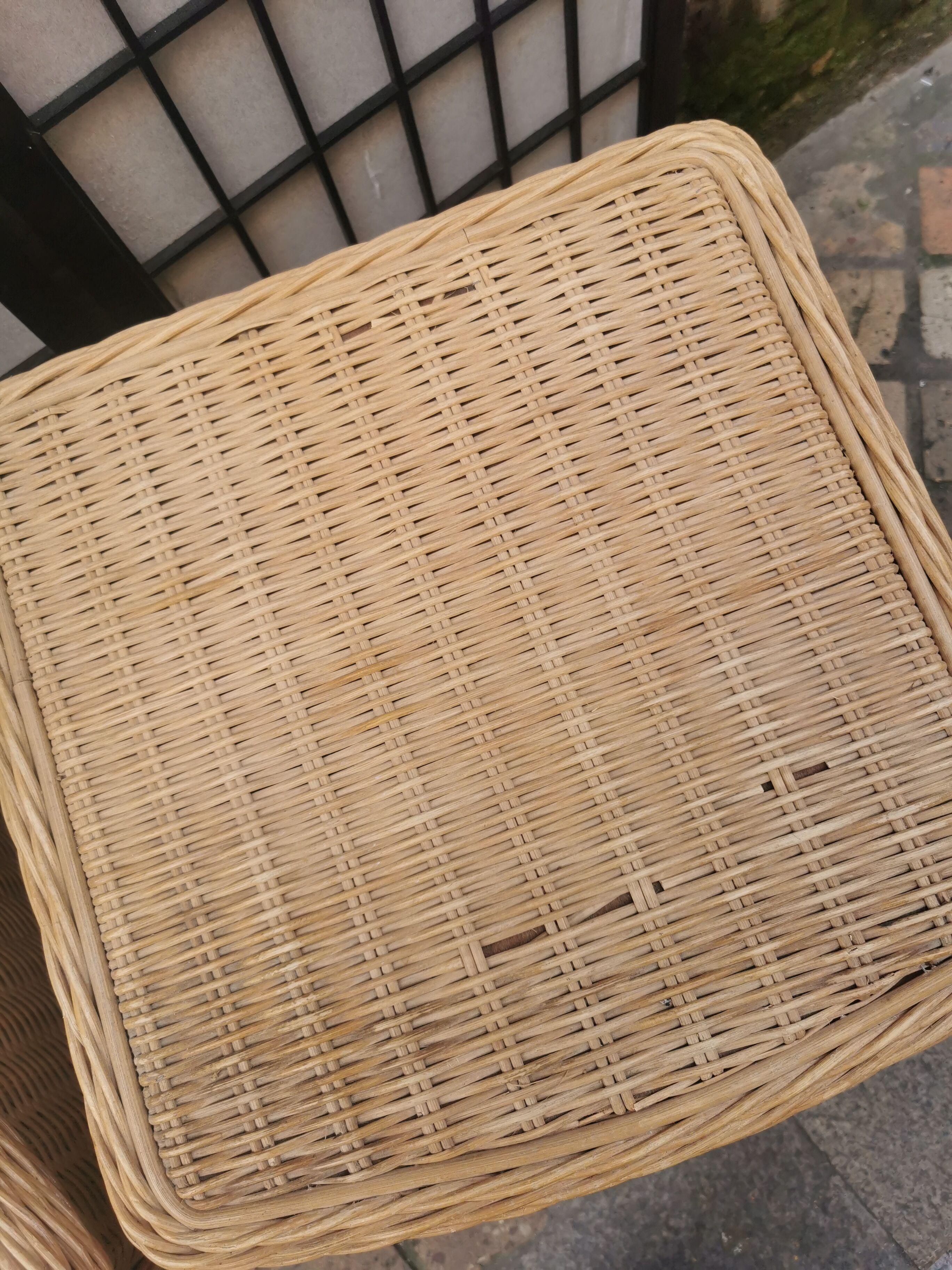 Pair of wicker bedside tables