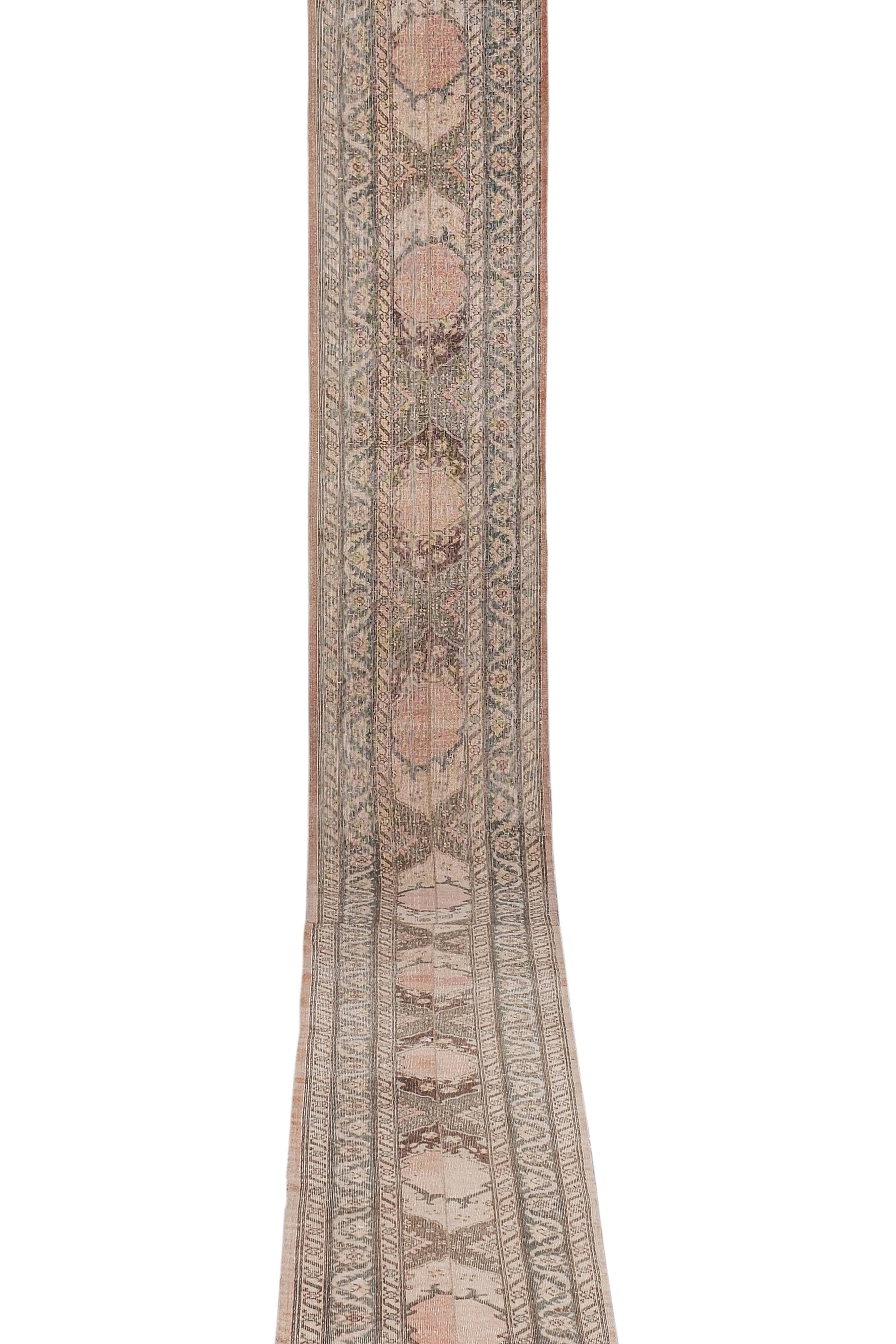 Vintage Turkish Oushak Rug Handwoven 70x673 cm