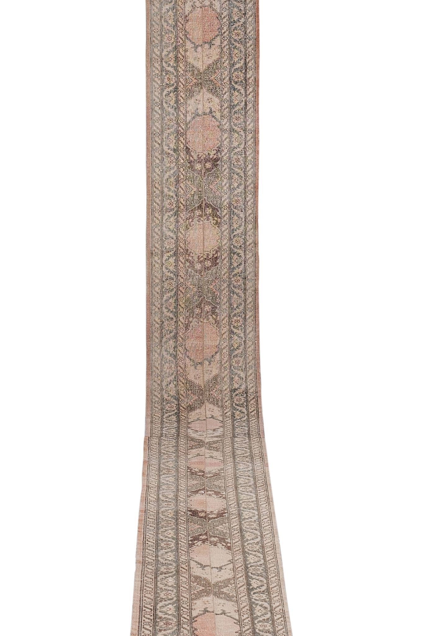 Vintage Turkish Oushak Rug Handwoven 70x673 cm
