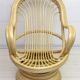 Mid-Century Modern Swivel and Rocking Armchair Bamboo, 1970s