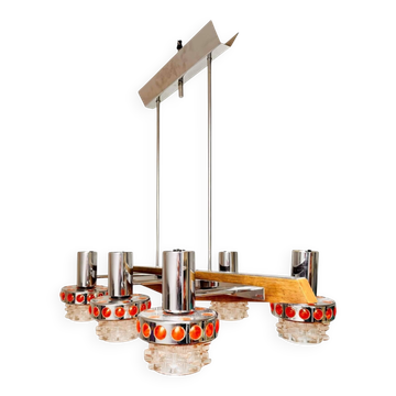 Lustre Raak vintage à 6 feux